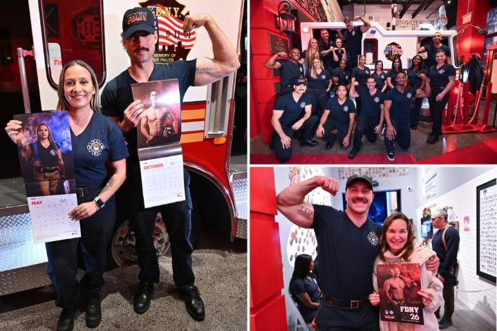 Stars of new FDNY calendars are all smiles -- and muscles -- in fan meet