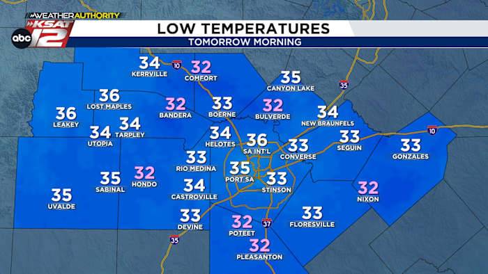 Nice today, freezing temps for some Tuesday morning