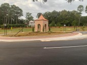 Vehicle plows through new traffic circle days after opening