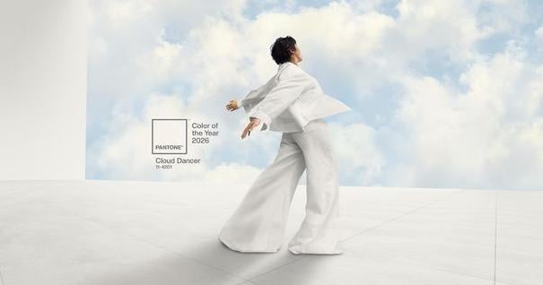 White shade 'Cloud Dancer' is Pantone's color of 2026