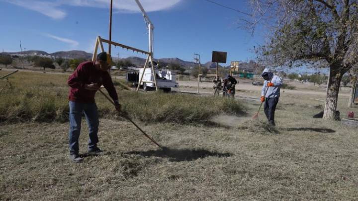 Quitaron hierba en parque de Pradera de los Oasis