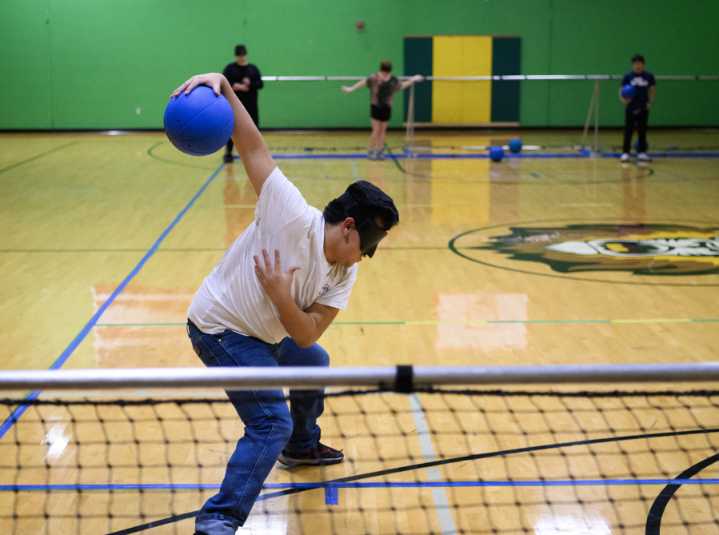 ‘A true and active, hard sport’: Washington State School for the Blind goalball players head for high school championships in Texas