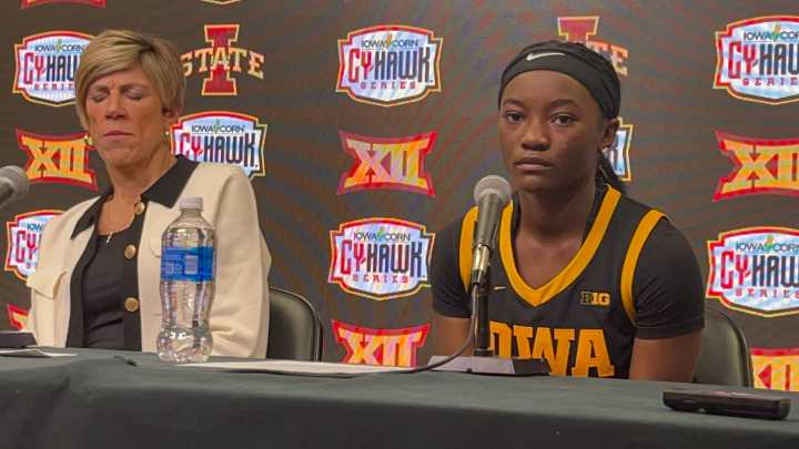 Iowa's Taylor McCabe, Chit-Chat Wright react to 74