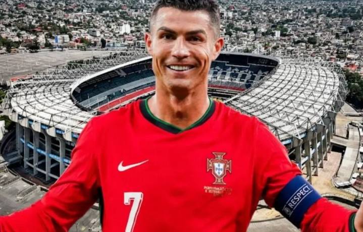 Cristiano Ronaldo llega al Estadio Azteca para enfrentar a México