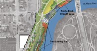 Fort Wayne Riverfront phase will no longer include tree canopy trail extension, public docks