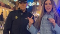 La influencer Isabeledelweiss muestra en un vídeo el refuerzo policial del comercio en Navidad