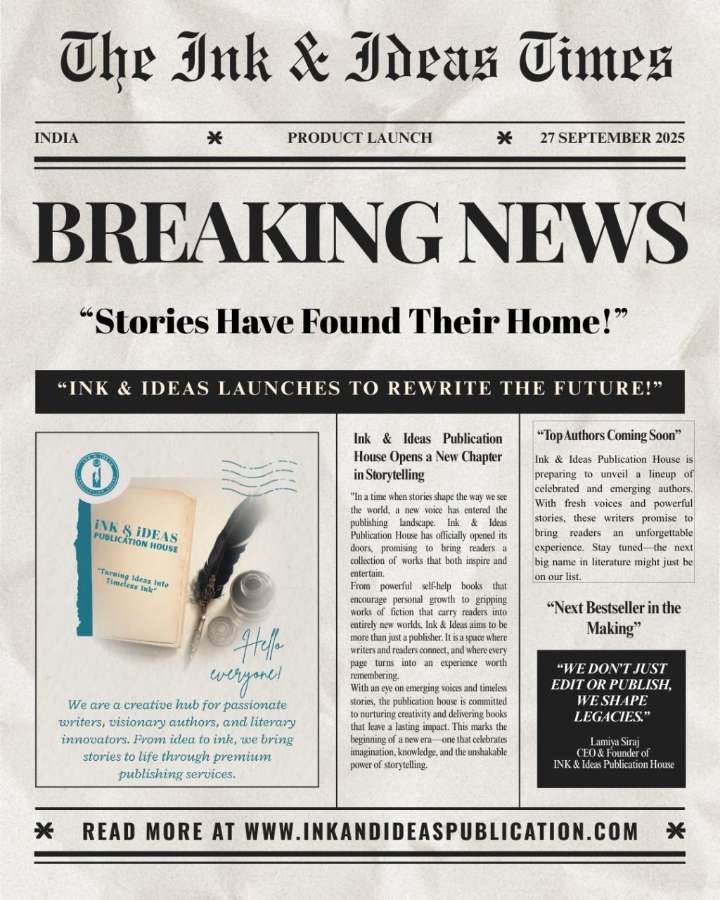 Ink And Ideas Publication House: Empowering Authors, Elevating Stories, Enriching Literature