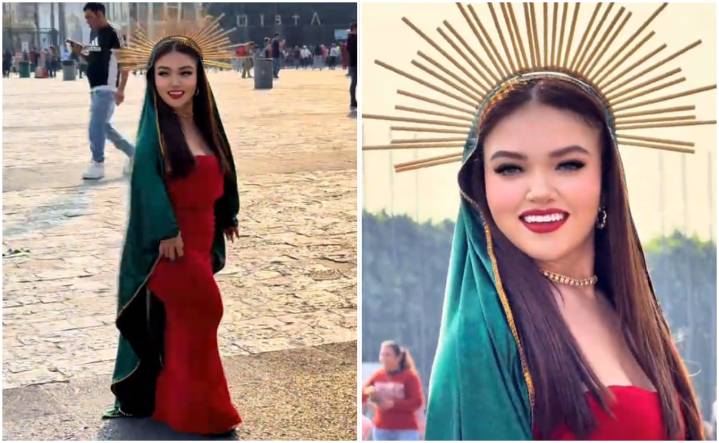 Influencer Cielo Anais causa furor en redes por disfraz de la Virgen de Guadalupe
