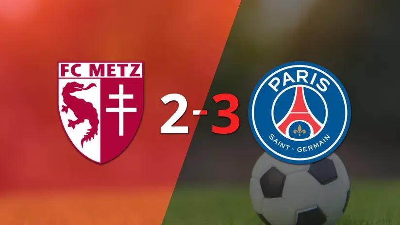 Liga de Francia: Triunfo de PSG sobre Metz por 3 a 2