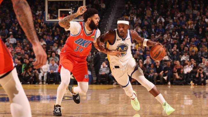 Jimmy Butler exits Warriors vs. Thunder due to knee injury