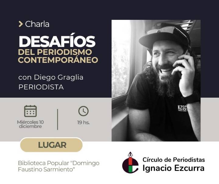 Diego Graglia dará una charla sobre los desafíos del periodismo contemporáneo en Oberá