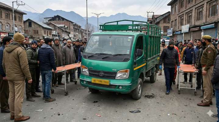 *Five Injured After Load Carrier Overturns in Nowgam, Srinagar*