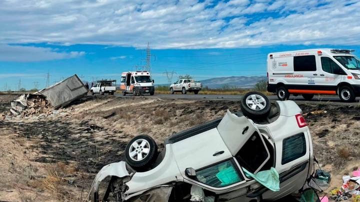 Familia pierde la vida en fuerte encontronazo en los límites de Nuevo León y Coahuila