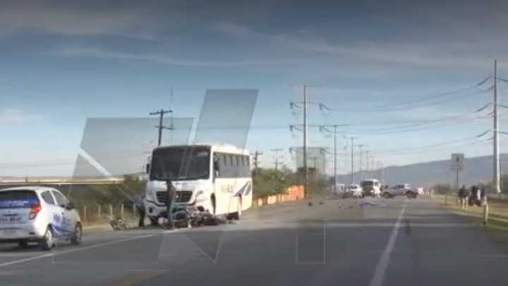 Motociclista Muere Arrollado por Múltiples Vehículos en la Carretera a Laredo en Nuevo León
