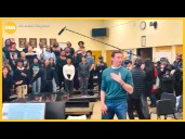 Hugh Jackman surprises high school choir
