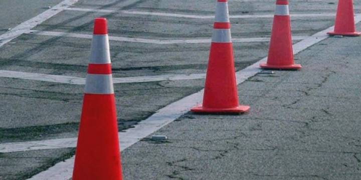 Overhead I-69 signs being replaced south of Mortons Gap