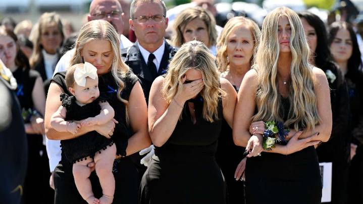 Slain Santaquin officer's family sues truck driver accused of killing him and driver's employer