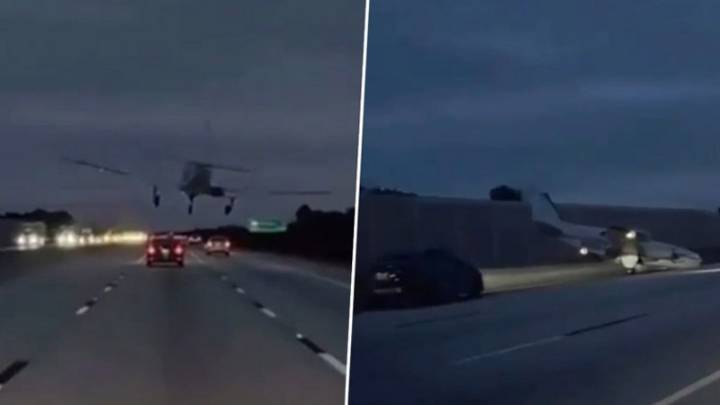 Video Shows Plane Crashing Into Car on Florida Interstate During Emergency Landing