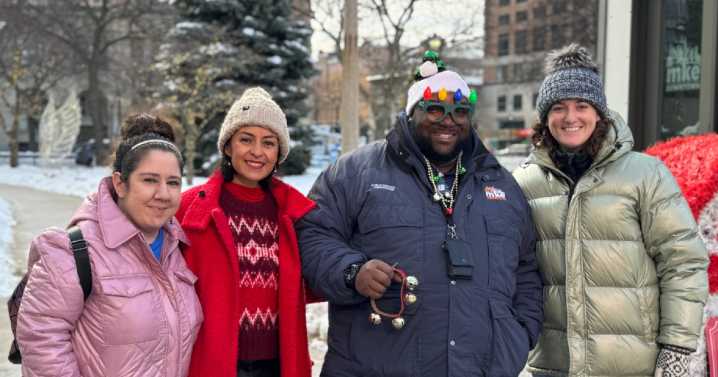 Jingle Bus brings holiday cheer to downtown Milwaukee with new warming house location