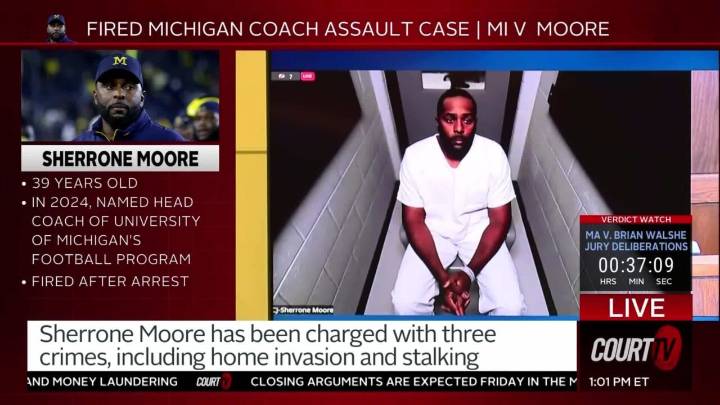 Ex-Michigan Coach Sherrone Moore Charged with Home Invasion, Stalking