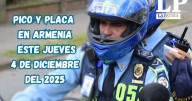 Pico y placa en Armenia (Quindío) este jueves, 4 de diciembre del 2025