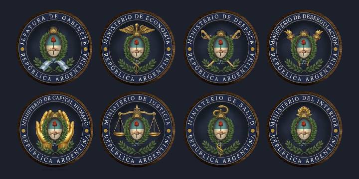 El Gobierno modificó los sellos de todos los Ministerios: uno por uno, cómo son y qué significado tienen