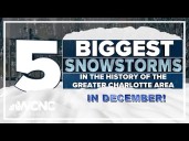 5 biggest December snowstorms in Charlotte history