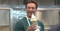Hugh Jackman makes surprise custard stop to promote new film