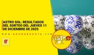 Astro Sol: estos son los resultados del sorteo del jueves 11 de diciembre de 2025