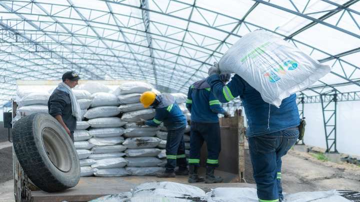 CAR transforma el buchón de agua en 10.000 bultos de abono orgánico para revitalizar suelos en Cundinamarca