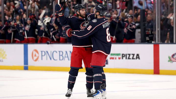 Fantilli scores twice, Blue Jackets rally for shootout win against Red Wings