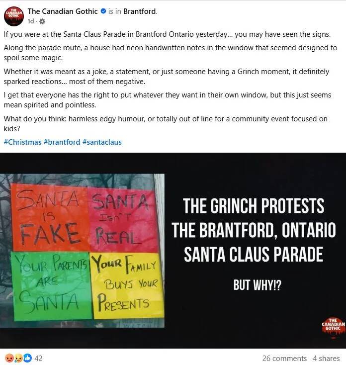 Is it illegal to spoil Christmas? Police in Ontario get complaints about anti