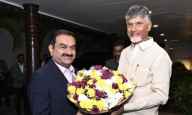 Andhra CM reviews infra projects with Adani