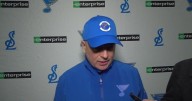 Blues coach Jim Montgomery talks line changes and seeking a spark