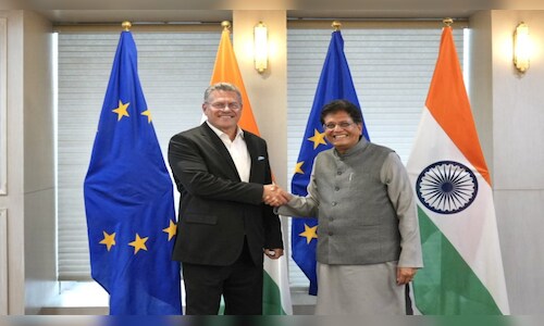 Piyush Goyal meets EU's Trade Commissioner Maroš Šefčovič in New Delhi