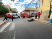 Choque entre auto y moto en San Nicolás de Bari dejó un herido