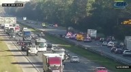 Traffic Alert: Crash with injuries blocking 2 left lanes on I-95 northbound near IGP in St. Johns County