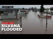 DRONE VIEW: Flooding in Silvana, Washington on Dec. 11, 2025