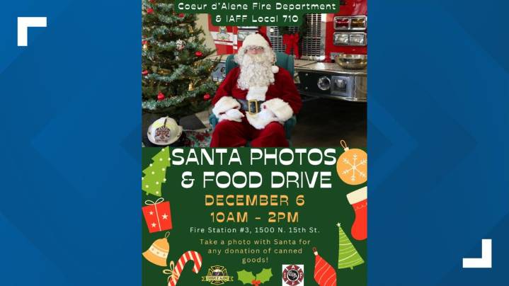 Coeur d'Alene Fire Department to host annual Santa Photos Food Drive
