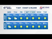 Area of low pressure in San Diego County deepens marine layer