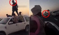 Viral Video Shows Youth Performing Dangerous Stunts on Expressway; Groom Also Seen Standing Through Sunroof