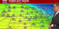 Temperatures rise once again Thursday before taking a plunge going into the weekend