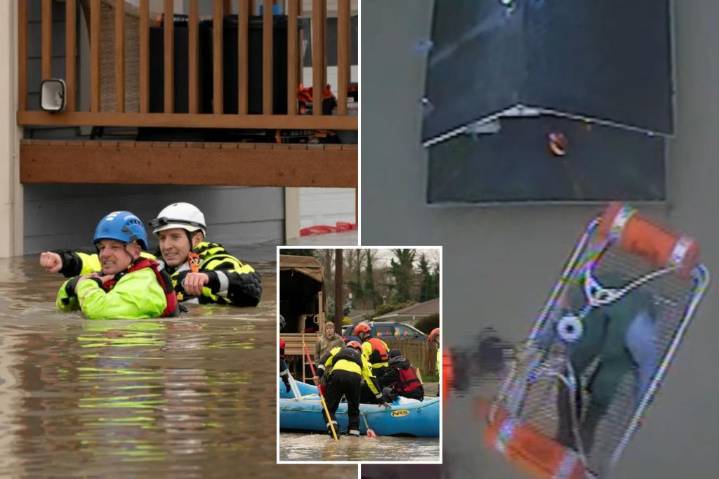 Washington State flooding triggers dramatic rescues after atmospheric river