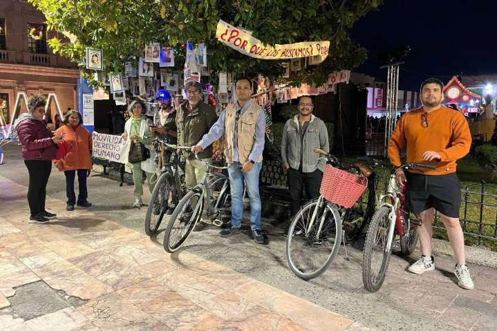 Rodada por los Derechos Humanos recorre el Centro Histórico de Saltillo