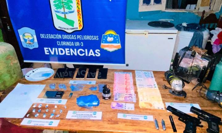 Desmantelan centro de distribución de cocaína en Clorinda