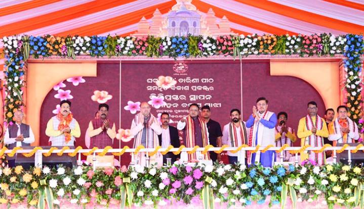 CM Majhi Lays Foundation Stone For Rs 312 Cr Makeover Of Maa Tarini Peetha In Keonjhar