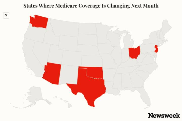 Map shows states where Medicare coverage is changing next month