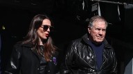 Bill Belichick covers Jordon Hudson's steamy sheer outfit