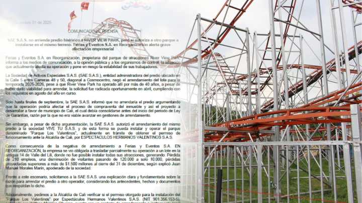 River View Park en vilo: SAE S.A.S. niega arrendamiento de su tradicional espacio