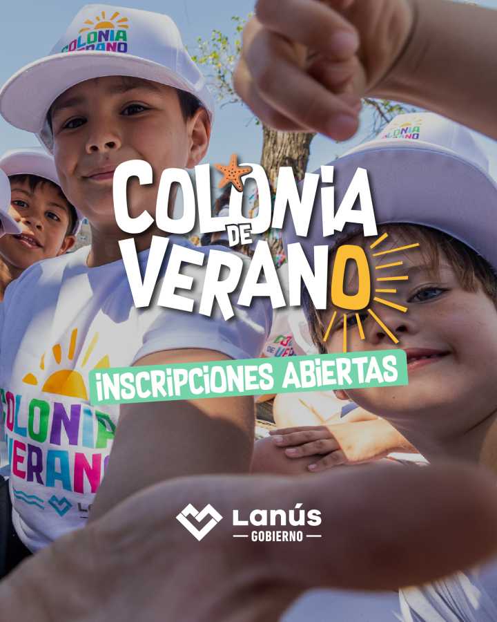 Para niños de 6 a 12 años inclusive, Lanús Gobierno abrió la preinscripción para la Colonia de Verano 2026
